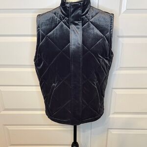 Jones New York Charcoal Quilted Vest